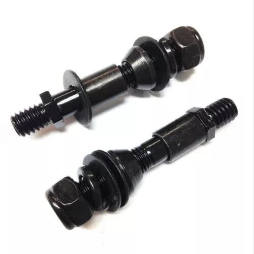 Tornillos de montaje adaptadores negros 2 piezas ajuste personalizado para espejos retrovisores Harley Davidson Foto 3 de 4