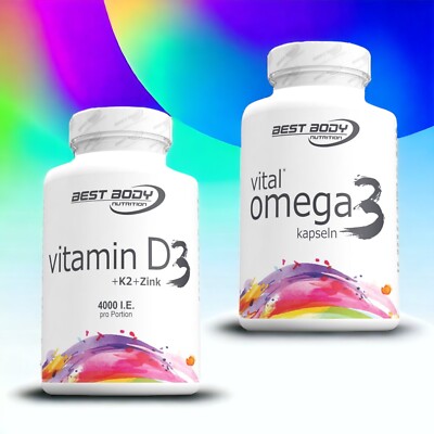 Best Body Nutrition Vitamin D 80 Tabletten + Omega 120 Kapseln 137,68 /kg