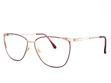 MARCHON Mod. Jasmine Women's Metal Gold Amethyst Eyeglass Frames Japan NOS