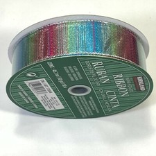 Kirkland Wire Edged Ribbon 50 Yard RAINBOW Colorful Birthday Spring Bow Gift 1.5