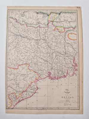 WELLER Regional Map of India: Bengal (1862 Cassell Engraving)