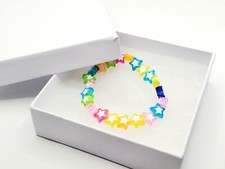Hand Crafted Children's Acrylic Star Beaded Stretch Bracelet For All Children