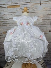 Free Shipping  Baptism Dress, Christening Gown, Baby Girl White Dress