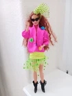 Vintage 1989 Barbie Dance Club Kayla #3512 Crimped Red Hair