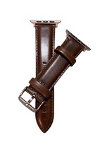 Apple Watch Band Brown Leather 44mm Series 1 2 7 5 4 3 SE Chocolate Strap Dark