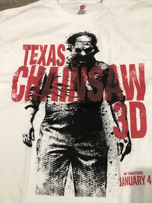 Texas Chainsaw 3D Leatherface Tee Shirt Horror Movie Promo Vintage