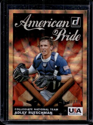 【美品】Adley Rutschman_オンカード直筆サイン_ Adley Rutschman 2020 Donruss American Pride - BRONZE (024/349