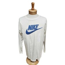 vintage nike big logo longsleeve shirt Size Large Made In USA Swoosh