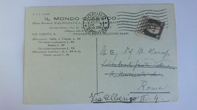 Il Mondo Classico Bimonthly Turin Advertising Postcard c18