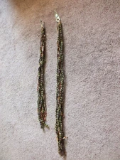 Handmade Dread Locks Fairy Braids Hair Clip Set 2 Olive Brown Rust