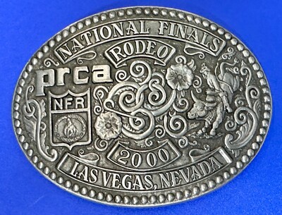 2000 NFR PRCA Pro Rodeo LAS VEAGS Montana Silversmiths NOS Belt Buckle