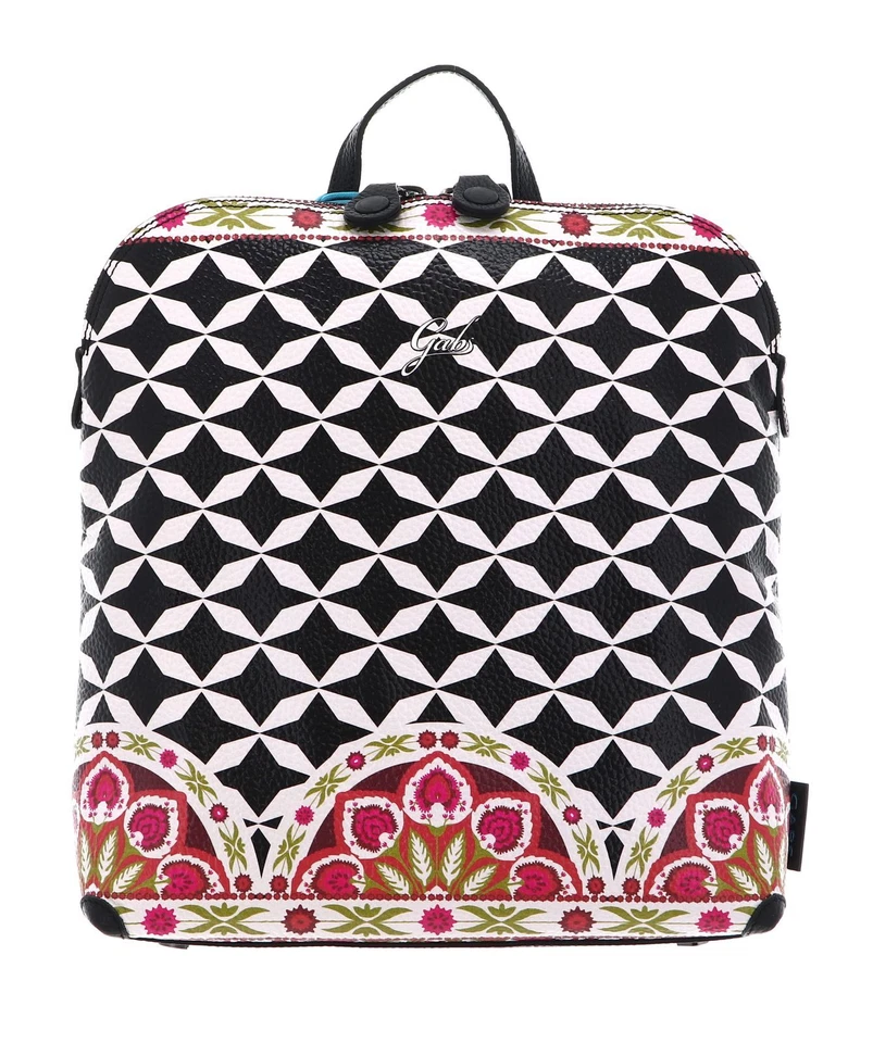 Gabs Brigitte TG Wallpaper + Ruga Backpack L Rucksack Optical + Fiori schwarz