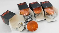 4 qty NEW CHROME Bobber Custom Harley Motorcycle Turn Signal Blinker Lens Bulb