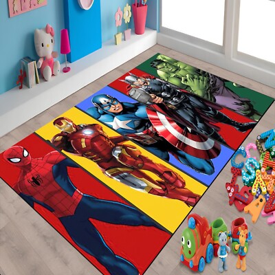 Super Hero Carpet, Super Hero Rug, Spider Man Rug, Hulk Rug, Iron Man Rug