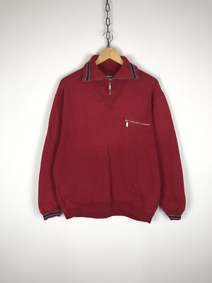 Hugo Boss Vintage Sweatshirt 1/4 Zip Red size M