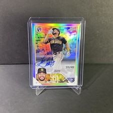 Luis Liberato 2023 Topps Chrome Refractor Rookie Autograph Numbered 315/499