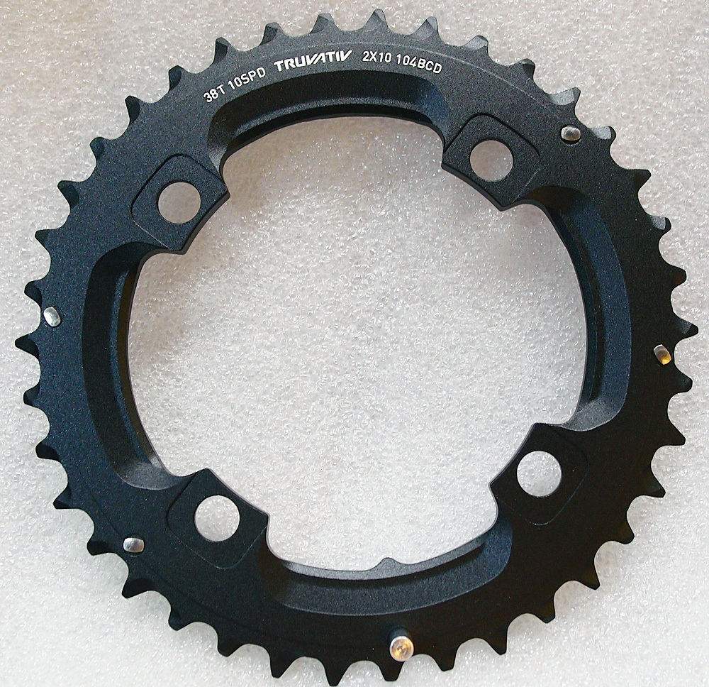 SRAM Truvativ MTB Chainring 2x10 Speed 38T w/ Long L-Pin Black