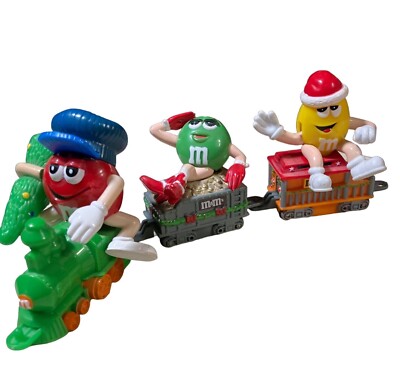 M&Ms Mini Plastic Christmas Train Set of Three | eBay
