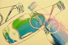 ANDY WARHOL Pop Art Poster or Rolled Canvas Print "Perrier Bottles"