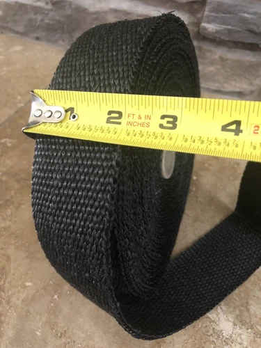 16 Yards Polypropylene Poly Webbing 2" In Black Strapping Heavy WEIGHT duty