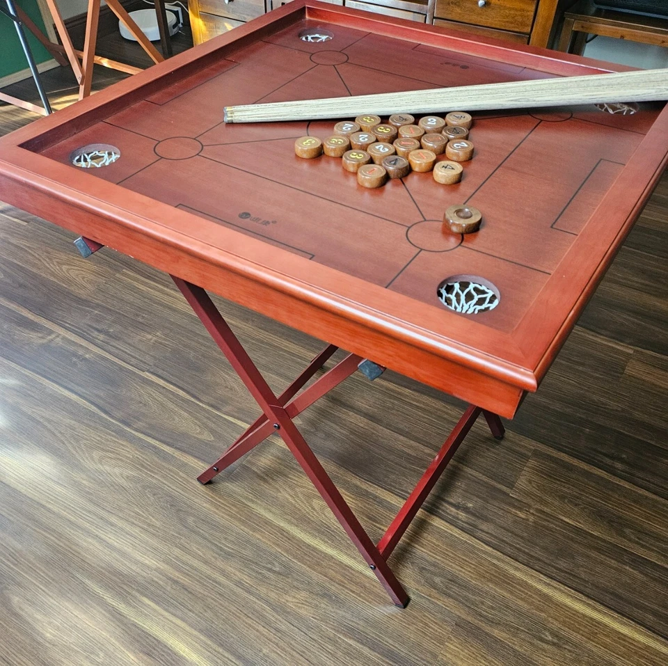 Carrom table,Kangle ball, Klang ball, and Klang chess 100x100x105cm - image 4 of 4