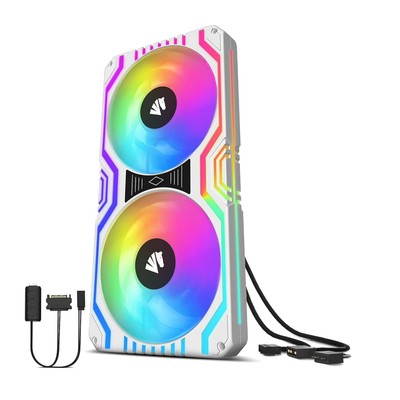 PC Lüfter, 2 Stück, 120mm, RGB, PWM Steuerung, für Gehäuse, Motherboard