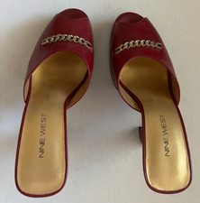 Nine West Womens Red peep toe platform pumps Size 6M