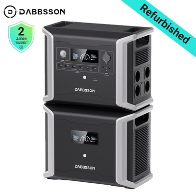 Dabbsson Tragbare Powerstation 3030Wh DBS1300 + DBS1700B LiFePO4 für Camping