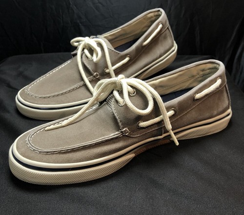 Sperry Top Slider 2-Eye Tan Mens Canvas 