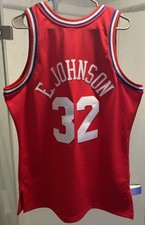 Magic Johnson 1991 NBA ALL STAR Jersey Men L West Vtg Mitchell & Ness Sewn #32