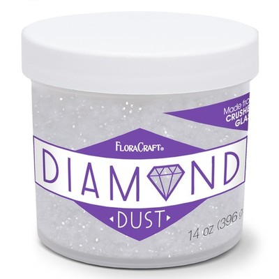 FloraCraft Dust Glitter 14 Ounce Clear Glass Oz Standard Functional Diamond