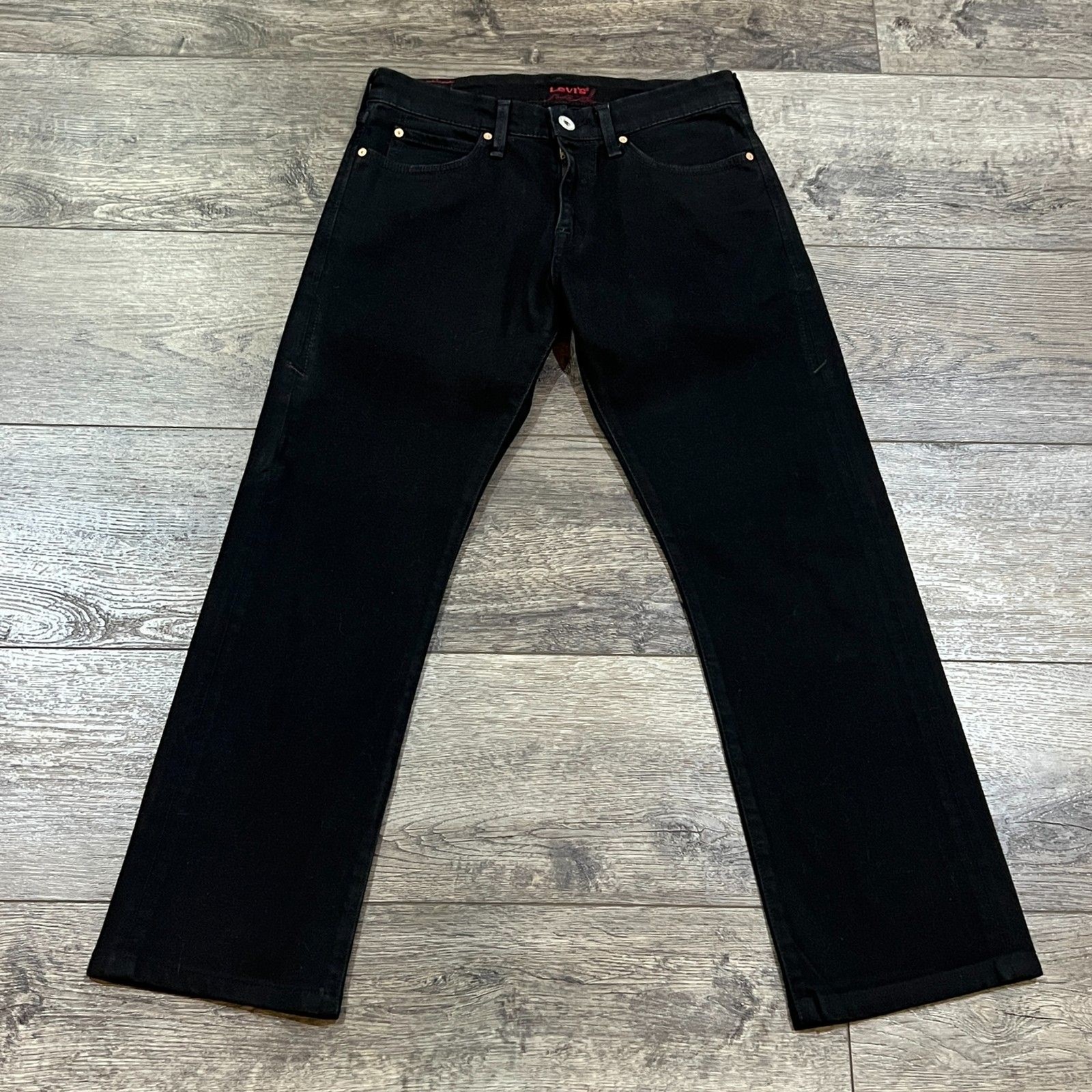 Rare Premium Line Vintage Y2K Levi’s Red Slim Straight Jeans Black W32 L32