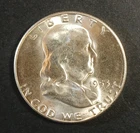 1953-S Silver Franklin Half Dollar - Estimated MS condition