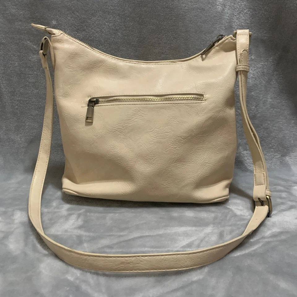 Sasha + Sofi Cream Crossbody Bag Purse Front Pocket Everyday Casual - Image 2 of 4