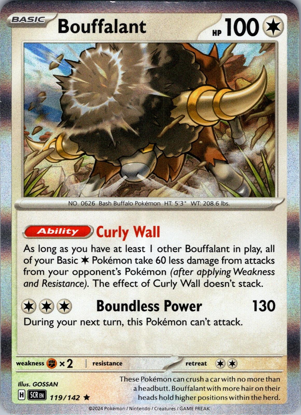 Bouffalant 119/142 Rare Deck Exclusives Pokemon Near Mint