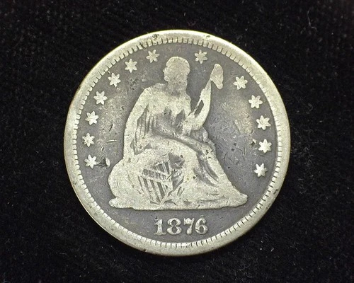 HS&C: 1876 Liberty Seated Quarter VG - US Coin