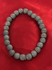 NEW BLUE TURQUOISE ROUND BEAD STRETCH BRACELET 8mm NIP USA SELLER