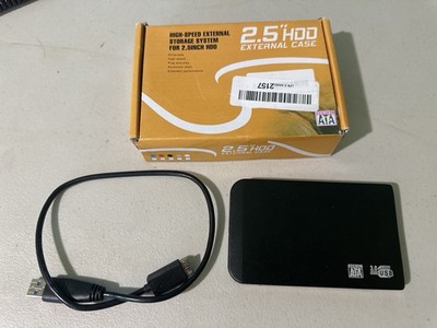 2.5 HDD External case  high speed external storage system for 2.5in HDD Untested