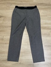 Express Womens Sz 8R Pants Gray Columnist Mid Rise Straight Leg Stretch Career