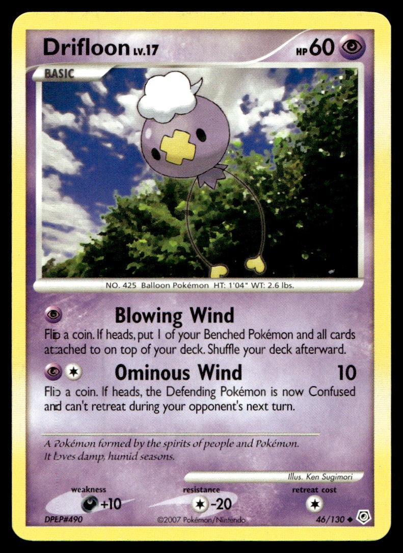 EX-NM Diamond and Pearl Drifloon Uncommon 46/130 2007 Pokemon TCG