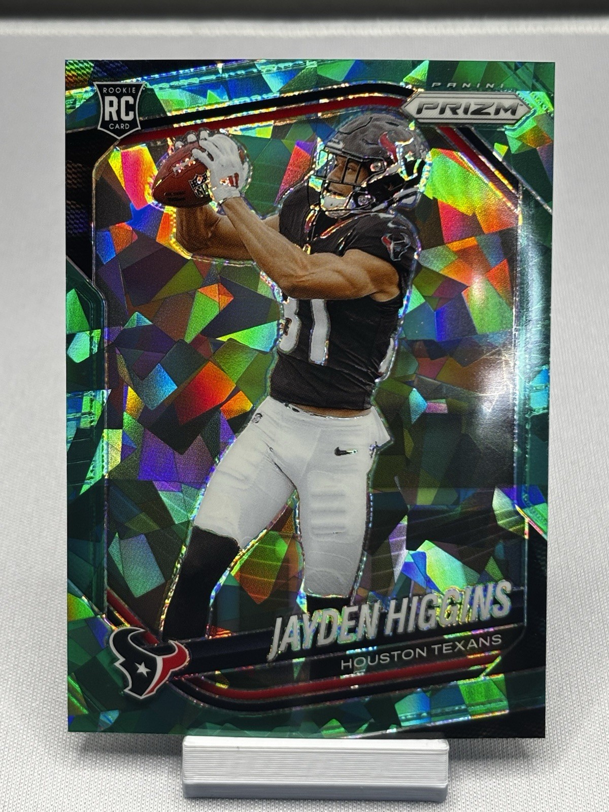 2025 Panini Prizm #376 Jayden Higgins Green Ice