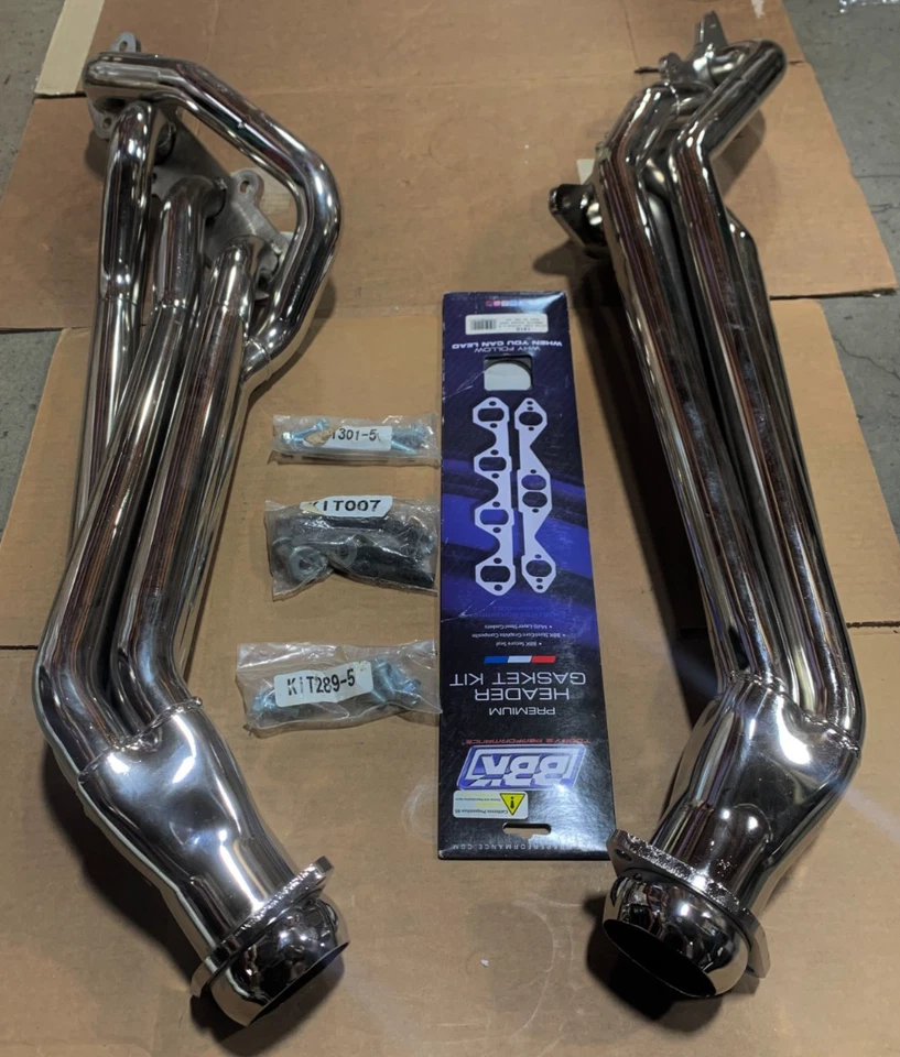 BBK Long Tube Exhaust Headers Titanium Ceramic 11-23 for Ford Mustang GT 1-3/4 Foto 2 de 4