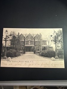 Antique 1906 Governor’s Mansion Raleigh NC Postcard Virginia Beach Cancel A12198