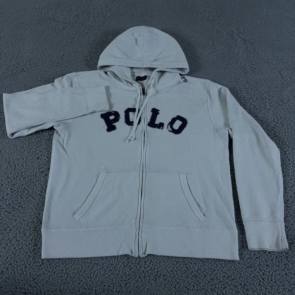 Polo Ralph Lauren Sudadera con Capucha Para Hombres Pequeña Cremallera Completa Sudadera Polar Spellout Y2K Foto 2 de 4