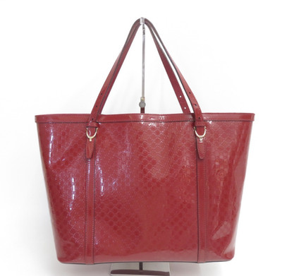 Authentische Gucci Micro GG Lackleder Beuteltasche Handtasche I#48436