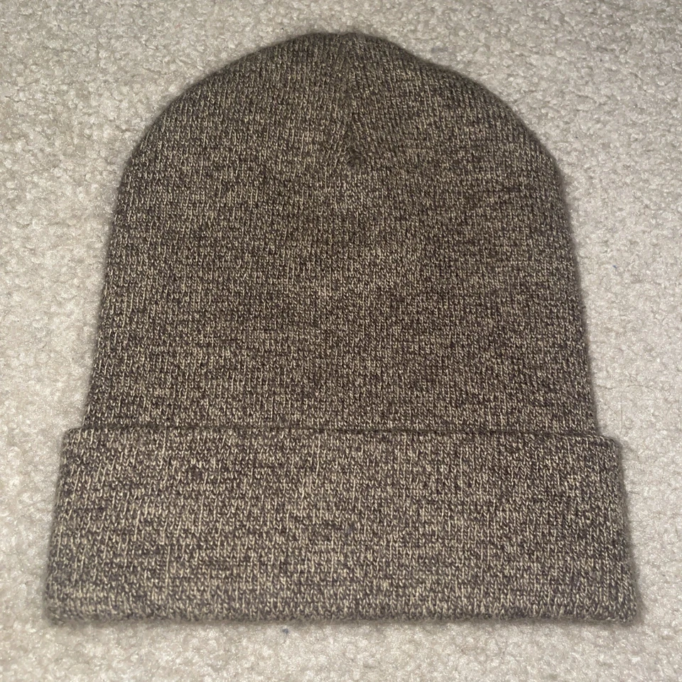 Carhartt Unisex Dark Brown/Sandstone Acrylic Knit Cuffed Beanie - Image 2 of 3