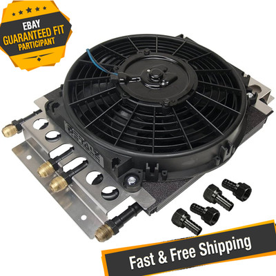Derale 15220 4 & 4 Pass Dual Circuit Electra-Cool Remote Cooler, -8AN