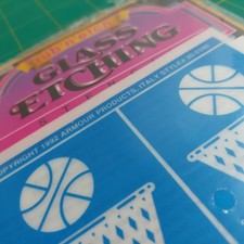 Glass Etch Etching Stencil Basketball Hoop Armour Products (Open Pack)