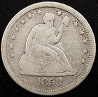 1858 Seated Liberty Quarter!