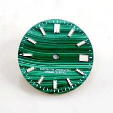 28.5mm Malachite Dial High Qualit for NH35/NH36 Movement Blue Lume Natural Stone